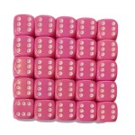 14mm Opaque Spot Dice - Pack of 25 Pink